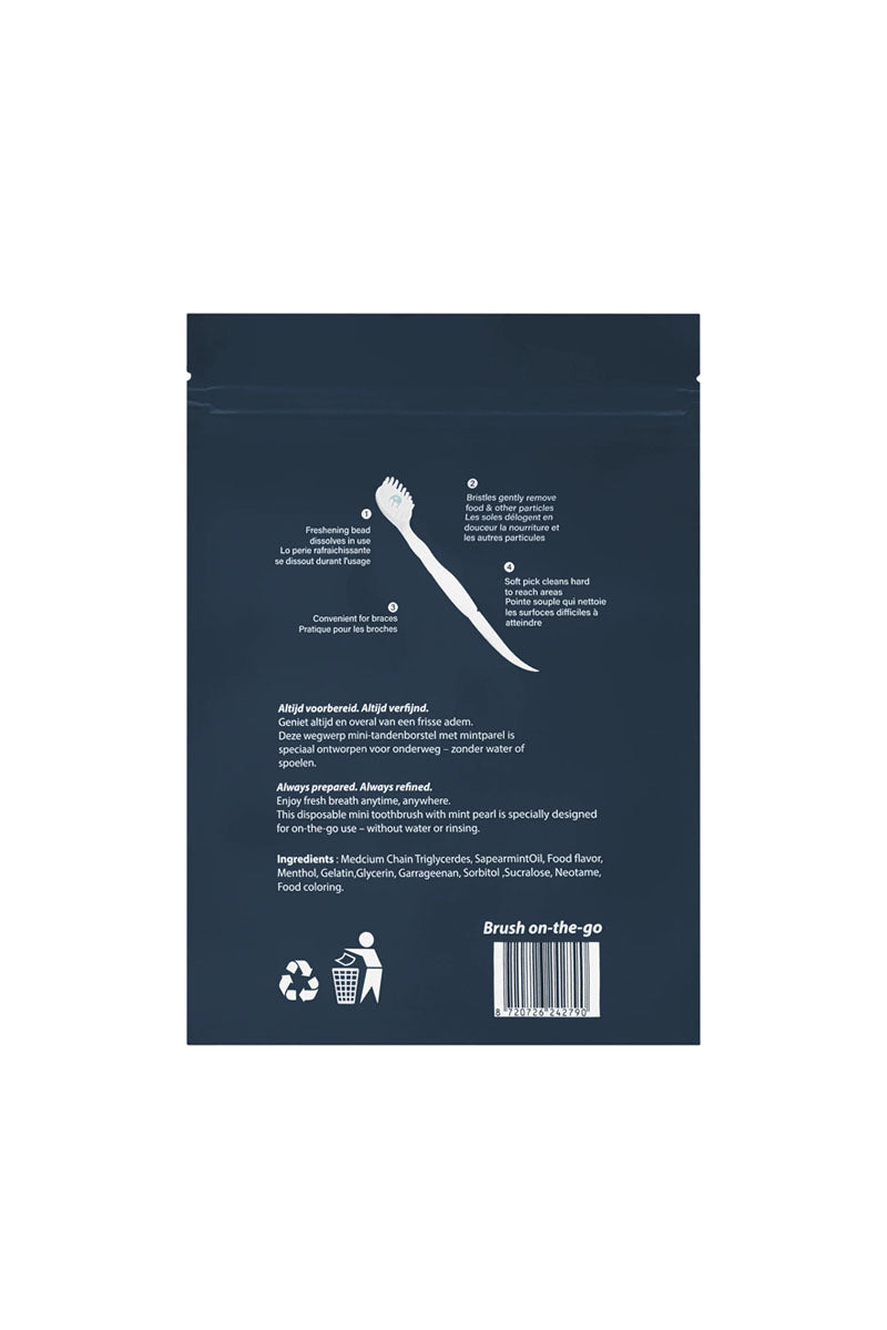 Lumydent Swiper 3-in-1 Wegwerptandenborstel – Met Tandenstoker & Pepermunt (24 stuks) – Mini Travel Toothbrushes – Fluoridevrij